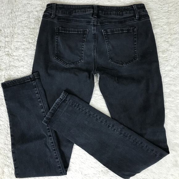 CAbi Slim Boyfriend Leg Distressed Black Jeans Style #3387 Women's 2 Capsule - Picture 7 of 10